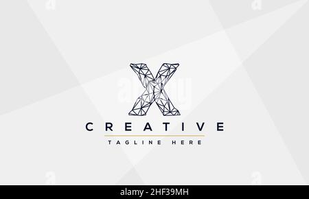 X letter logo Design Modern Monogram Icon. X XX initials based Template and Letters in vector Stock Vector