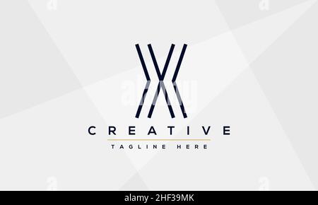 X letter logo Design Modern Monogram Icon. X XX initials based Template and Letters in vector Stock Vector