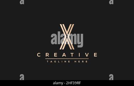 X letter logo Design Modern Monogram Icon. X XX initials based Template and Letters in vector Stock Vector