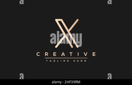 X letter logo Design Modern Monogram Icon. X XX initials based Template and Letters in vector Stock Vector