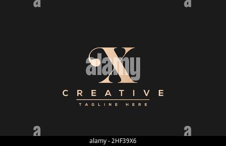 X letter logo Design Modern Monogram Icon. X XX initials based Template and Letters in vector Stock Vector