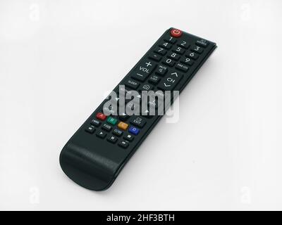 Multimedia Remote control. Isolated on a white background Stock Photo