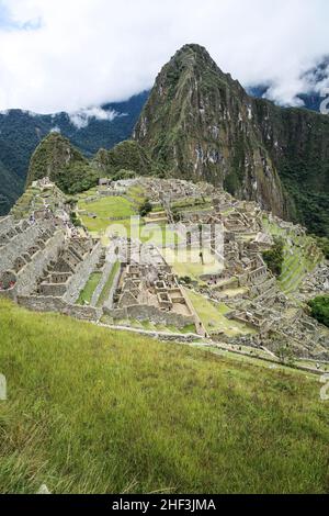 miracle of hidden city Machu Picchu in Peru Stock Photo