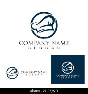 hat chef logo template vector illustration Stock Vector