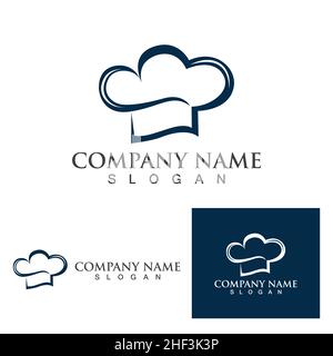 hat chef logo template vector illustration Stock Vector