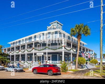 The Gibson Inn  established 1907 in Apalachicola in the panhandle or Forgotton Coast of Florida USA Stock Photo