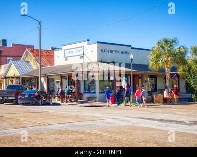 Downtown area of Apalachicola in the panhandle or forgotten coast area of Florida USA Stock Photo