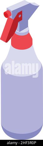 Health spray icon isometric vector. Clean bottle. Plastic trigger Stock Vector