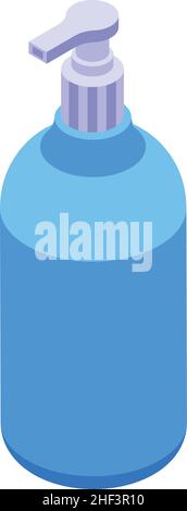 Liquid spray icon isometric vector. Clean bottle. Health chemical Stock Vector