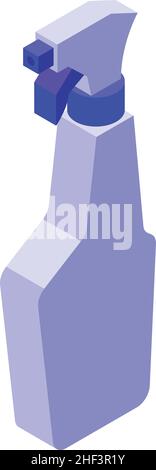 Corona spray icon isometric vector. Clean plastic. Disinfect health Stock Vector