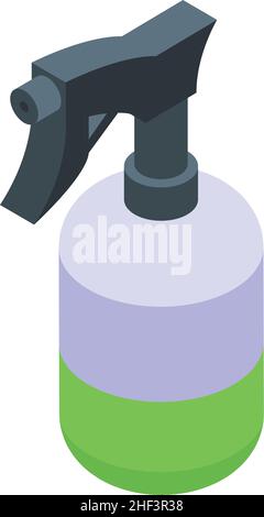 Spray bottle icon isometric vector. Clean plastic. Disinfect trigger Stock Vector