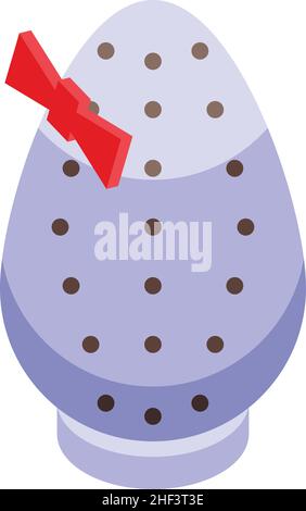 Chocolate egg icon isometric vector. Dark candy. Cracked milk Stock Vector