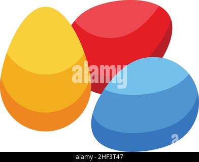 Colorful easter eggs icon isometric vector. Dark candy. Milk gift Stock Vector