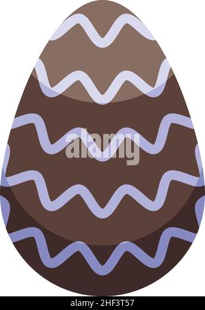 Milk chocolate egg icon isometric vector. Easter egg. Candy cocoa Stock Vector