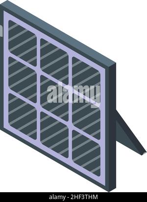 Ground solar panel icon isometric vector. Electric system. Sun system Stock Vector