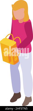 Family adventure icon isometric vector. Trip camp. Summer camping Stock Vector