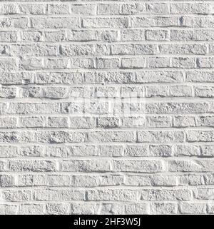 old white painted bricks at an old house wall Stock Photo