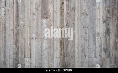 Reclaimed Vintage Wood Planks Background. Wooden Wall Backdrop. Stock Photo