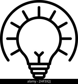 Brain idea icon outline vector. Critical think. Mind skill Stock Vector