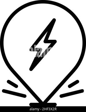 Location idea icon outline vector. Skill human. Think mind Stock Vector