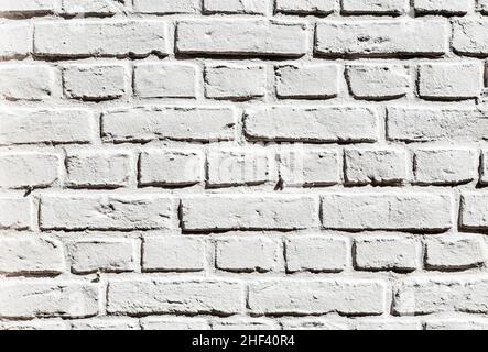 background with fragment of white brick wall Stock Photo
