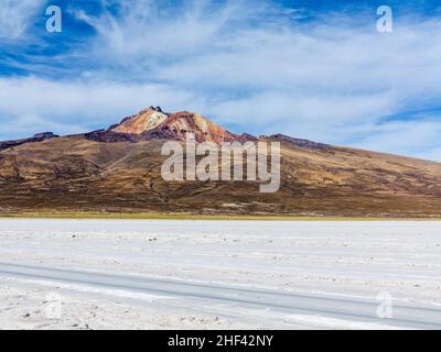 Worlds biggest salt plain Salar de Uyuni in Bolivia Stock Photo