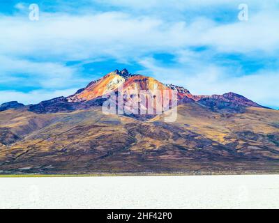 Worlds biggest salt plain Salar de Uyuni in Bolivia Stock Photo