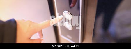 Electronic display with knobs Stock Photo