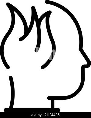Fire thinking icon outline vector. Critical think. Business skill Stock Vector