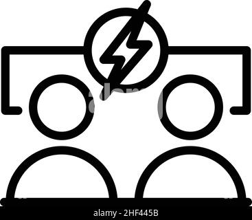 Group critical thinking icon outline vector. Think mind. Human skill Stock Vector