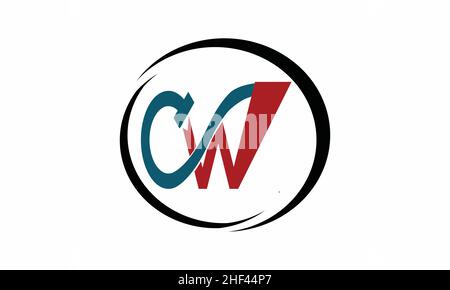 Alphabet letters Initials Monogram logo CW, WC, C and W Stock Vector