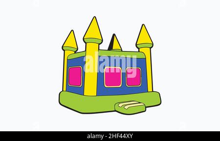 Castle Tower icon, logo isolated on white background Stock Vector