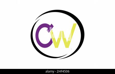 Alphabet letters Initials Monogram logo CW, WC, C and W Stock Vector