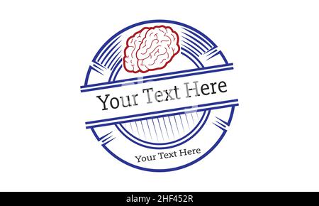 circular round label Business and educational logo design, flat vector template Stock Vector