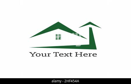 Real Estate, house with windows and doors logo vector symbol design. Beautiful creative logo designs Stock Vector