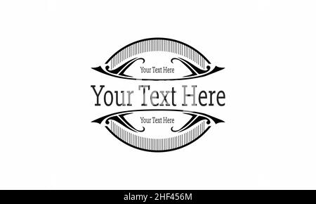 circular round label Business and educational logo design, flat vector template Stock Vector