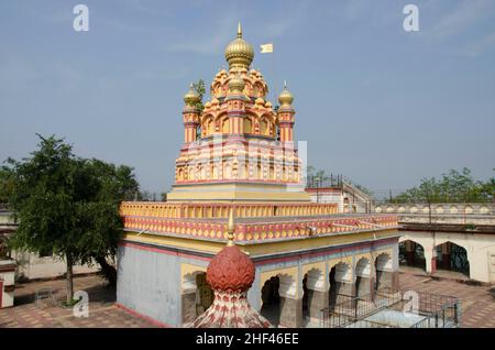 Colorful Devdeveshwar temple, Parvati Hill, Pune, Maharashtra, India Stock Photo