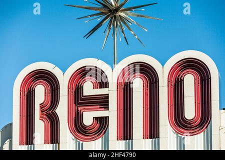 Reno The Biggest Little City in the World. Stock Photo