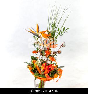 flowers beautiful combined with grass and paradise flower Stock Photo