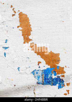 old wall texture grunge background in white, ble and orange Stock Photo
