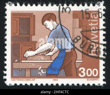 SWITZERLAND - CIRCA 1994: stamp printed by Switzerland, shows Cabinet Maker, circa 1994