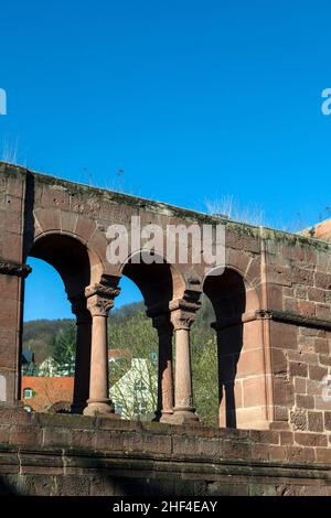 famous old castle from king Barbarossa, the Kaiserpfalz, Gelnhausen , Germany Stock Photo