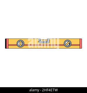 Building, bubble, carpenter level. Building, joinery, carpentry tools. Measure and engineering equipment. Vector illustration in flat style on white i Stock Vector