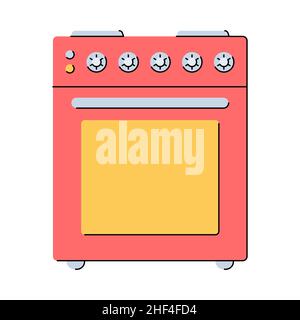 Electric stove. Kitchen appliances. Flat style. Isolated vector illustration on white background. Stock Vector