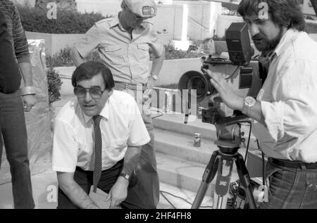 Los Angeles, CA, USA. Romanian film director Mihai Iacob working on a movie, approx. 1997. Stock Photo