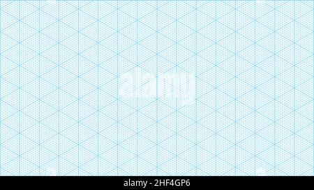 Isometric graph paper grid. Stock Vector