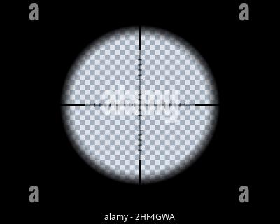 Gun viewfinder scope. Stock Vector