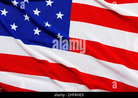 Full frame shot of red and white stripes with stars pattern on america flag