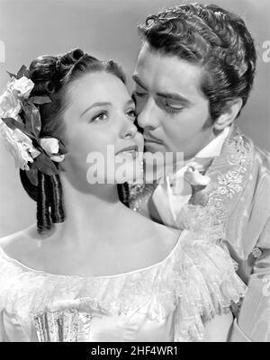 TYRONE POWER and LINDA DARNELL in THE MARK OF ZORRO (1940), directed by ROUBEN MAMOULIAN. Credit: 20TH CENTURY FOX / Album Stock Photo