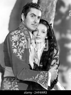 TYRONE POWER and LINDA DARNELL in THE MARK OF ZORRO (1940), directed by ROUBEN MAMOULIAN. Credit: 20TH CENTURY FOX / Album Stock Photo
